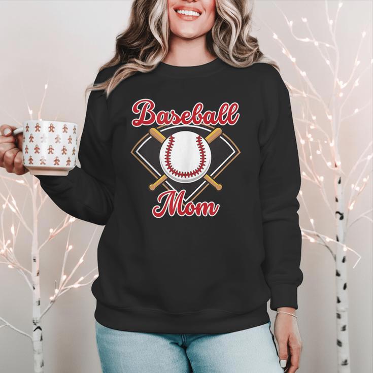 Baseball Mom T-Ball Mom Little League Mom Apparel Women Crewneck Sweatshirt