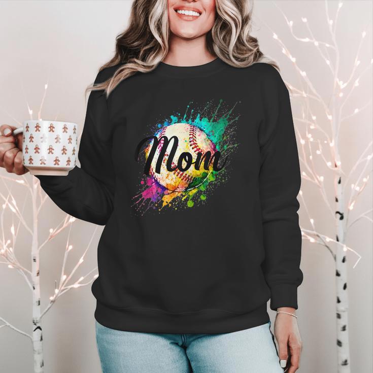 Baseball Mom USA American Baseball Graphic Women Crewneck Sweatshirt Baseball Mom USA American Baseball Graphic Women Crewneck Sweatshirt