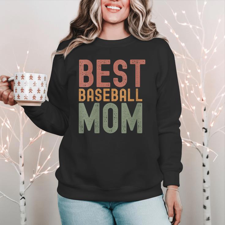 Best Baseball Mom Sports Cute Moms Day Women Crewneck Sweatshirt