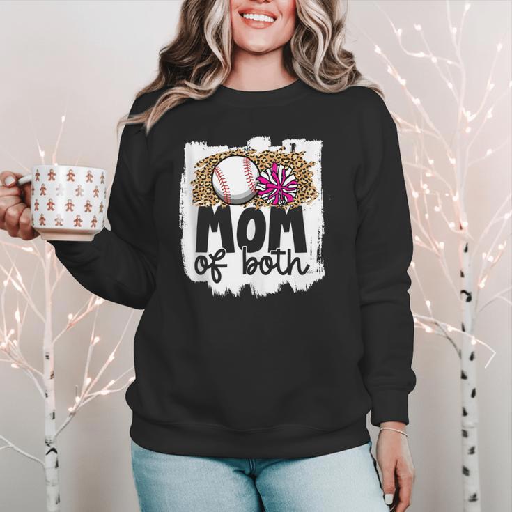 Cheer Baseball Mom Of Both Baseball And Cheer Mother Women Crewneck Sweatshirt