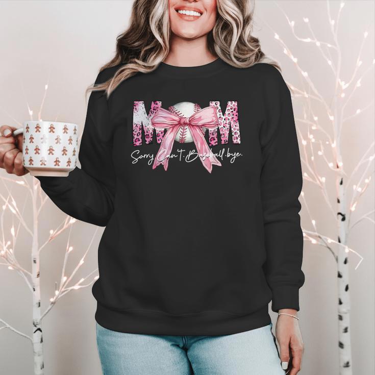 Coquette Baseball Mom Sorry Can't Baseball Bye Mother's Day Women Crewneck Sweatshirt Coquette Baseball Mom Sorry Can't Baseball Bye Mother's Day Women Crewneck Sweatshirt