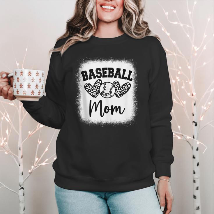Custom Baseball Mom Number 87 Heart For Mom Women Crewneck Sweatshirt Custom Baseball Mom Number 87 Heart For Mom Women Crewneck Sweatshirt