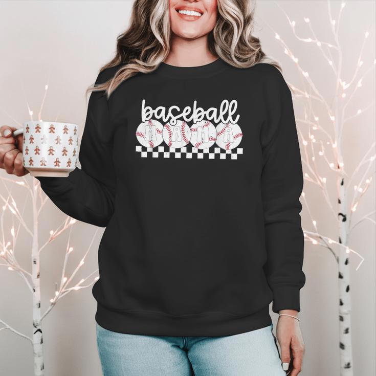 Cute Sports Baseball Mom Game Day Women Crewneck Sweatshirt Cute Sports Baseball Mom Game Day Women Crewneck Sweatshirt