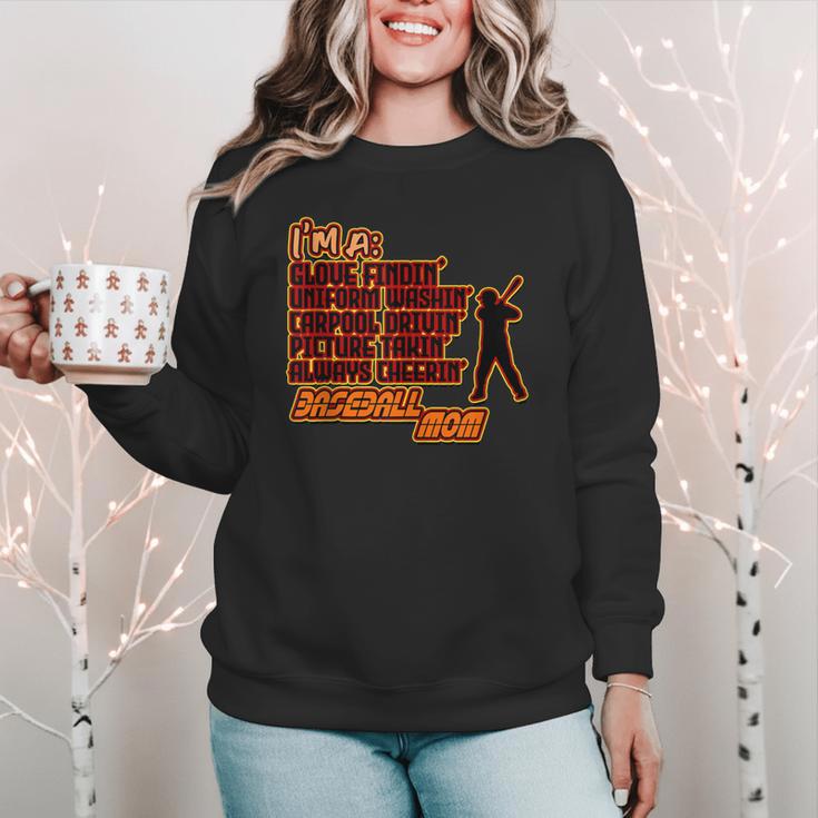 Im A Glove Findin Uniform Washin Carpool Drivin Baseball Mom Women Crewneck Sweatshirt Im A Glove Findin Uniform Washin Carpool Drivin Baseball Mom Women Crewneck Sweatshirt