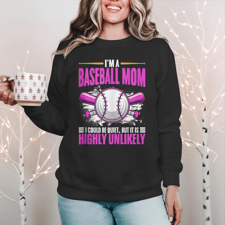 I'm A Baseball Mom Baseball Pitcher Catcher Baseball Player Women Crewneck Sweatshirt I'm A Baseball Mom Baseball Pitcher Catcher Baseball Player Women Crewneck Sweatshirt