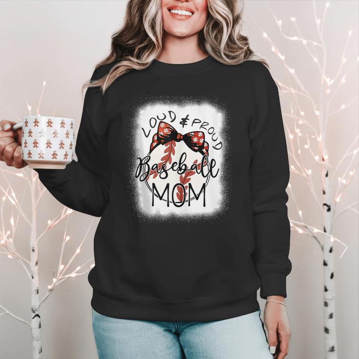 Loud Proud Baseball Mom Mommy Women Crewneck Sweatshirt
