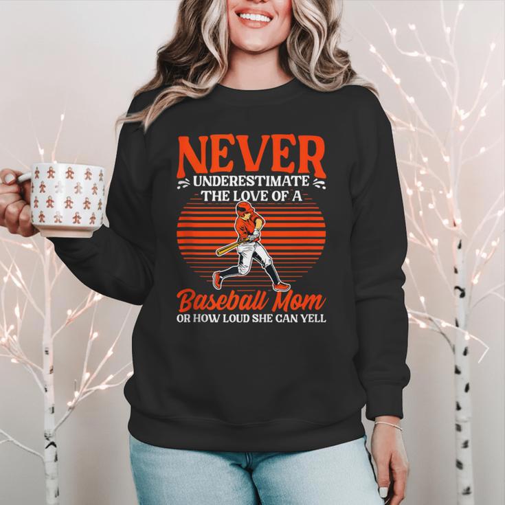 Love Of A Baseball Mom Pitcher Catcher Baseball Player Women Crewneck Sweatshirt Love Of A Baseball Mom Pitcher Catcher Baseball Player Women Crewneck Sweatshirt
