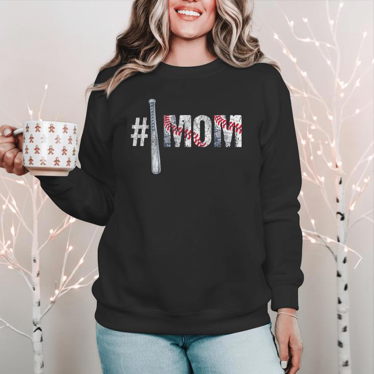 Number One Baseball Mom For Mothers Day Baseball Mommy Women Crewneck Sweatshirt Number One Baseball Mom For Mothers Day Baseball Mommy Women Crewneck Sweatshirt