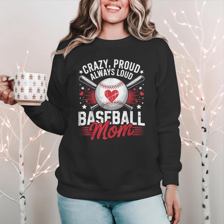 Proud Baseball Mom For Women Mom Baseball Mama Women Crewneck Sweatshirt Proud Baseball Mom For Women Mom Baseball Mama Women Crewneck Sweatshirt