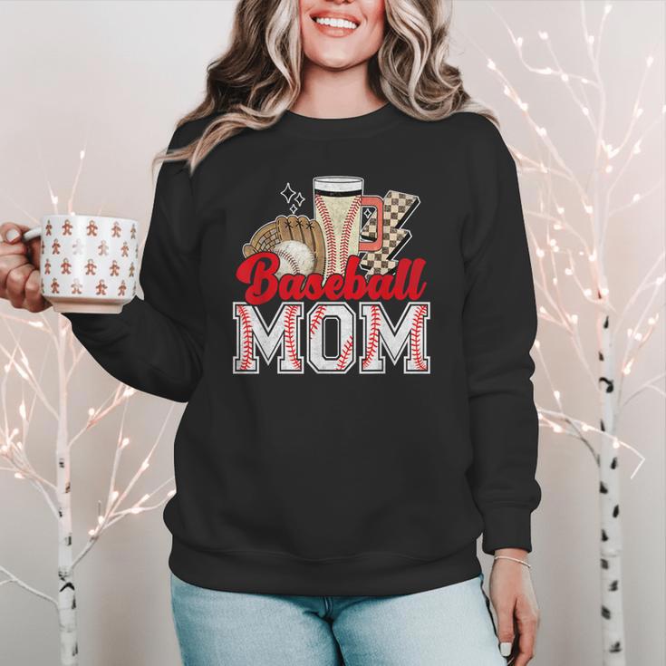 Retro Coffee Baseball Mama Mother's Day Baseball Mom Women Crewneck Sweatshirt Retro Coffee Baseball Mama Mother's Day Baseball Mom Women Crewneck Sweatshirt