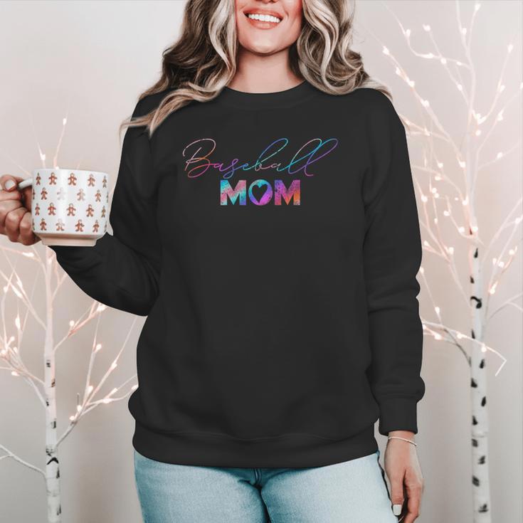 Retro Cute Mother's Day Teeball T-Ball Baseball Mom Women Crewneck Sweatshirt Retro Cute Mother's Day Teeball T-Ball Baseball Mom Women Crewneck Sweatshirt