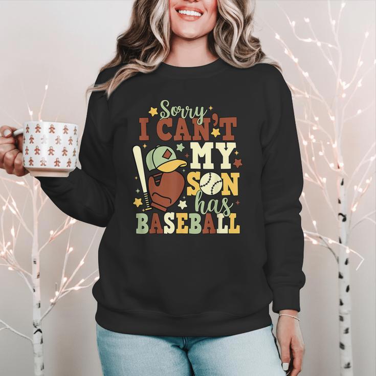 Sorry I Can't My Son Has Baseball Mother’s Day Baseball Mom Women Crewneck Sweatshirt Sorry I Can't My Son Has Baseball Mother’s Day Baseball Mom Women Crewneck Sweatshirt