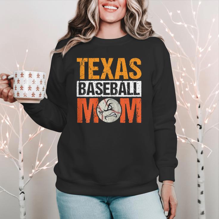 Texas Baseball Mom Design Baseball Player And Baseball Women Crewneck Sweatshirt Texas Baseball Mom Design Baseball Player And Baseball Women Crewneck Sweatshirt