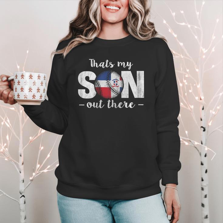 Thats My Son Out There For a Dominican Baseball Mom Women Crewneck Sweatshirt Thats My Son Out There For a Dominican Baseball Mom Women Crewneck Sweatshirt