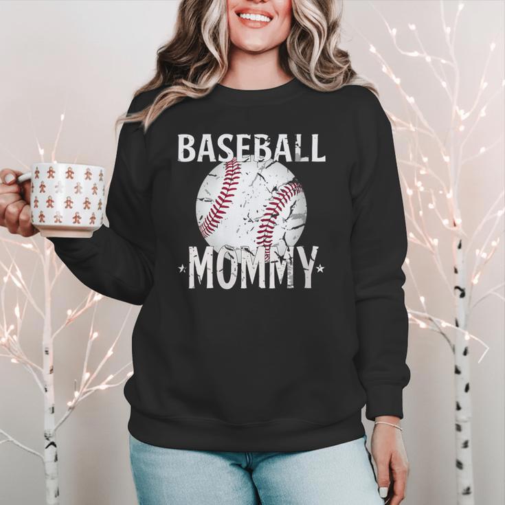 Vintage Baseball Mommy Mother's Day Sports Lover Mom Women Crewneck Sweatshirt