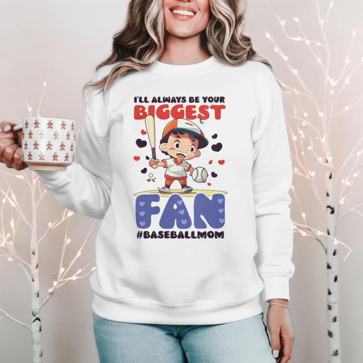 Always Your Biggest Fan Baseball Mom Women Crewneck Sweatshirt Always Your Biggest Fan Baseball Mom Women Crewneck Sweatshirt