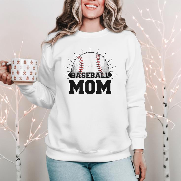 American Flag Patriotic Game Day Baseball Mom Women Crewneck Sweatshirt American Flag Patriotic Game Day Baseball Mom Women Crewneck Sweatshirt