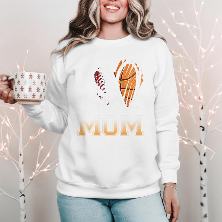 Ball Mom Heart Basketball Baseball Mom Premium Women Crewneck Sweatshirt Ball Mom Heart Basketball Baseball Mom Premium Women Crewneck Sweatshirt