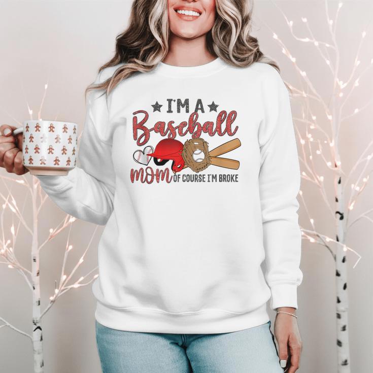 Ball Mom I'm A Baseball Mom Baseball Mom Women Crewneck Sweatshirt Ball Mom I'm A Baseball Mom Baseball Mom Women Crewneck Sweatshirt