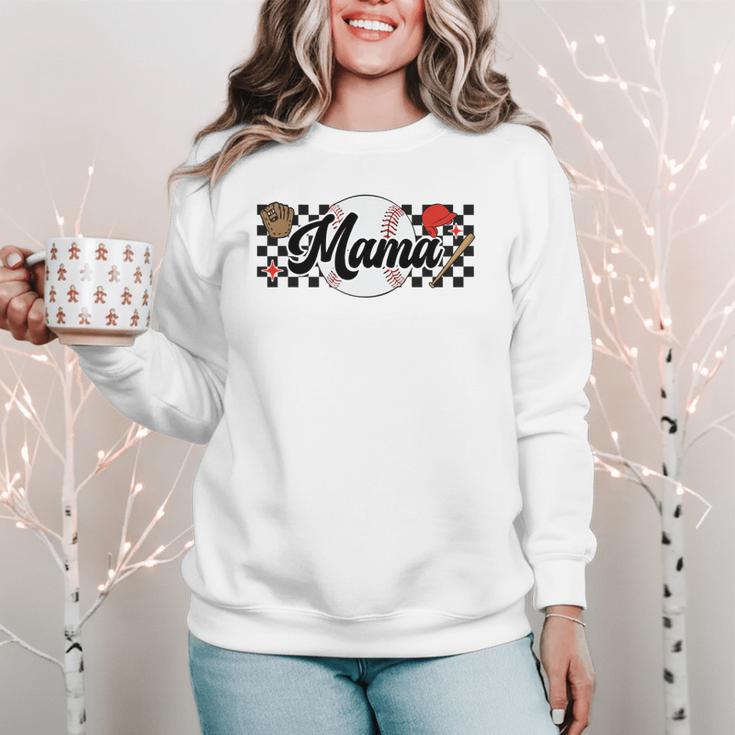 Baseball Mama Game Day Vibes Women Baseball Mom Women Crewneck Sweatshirt