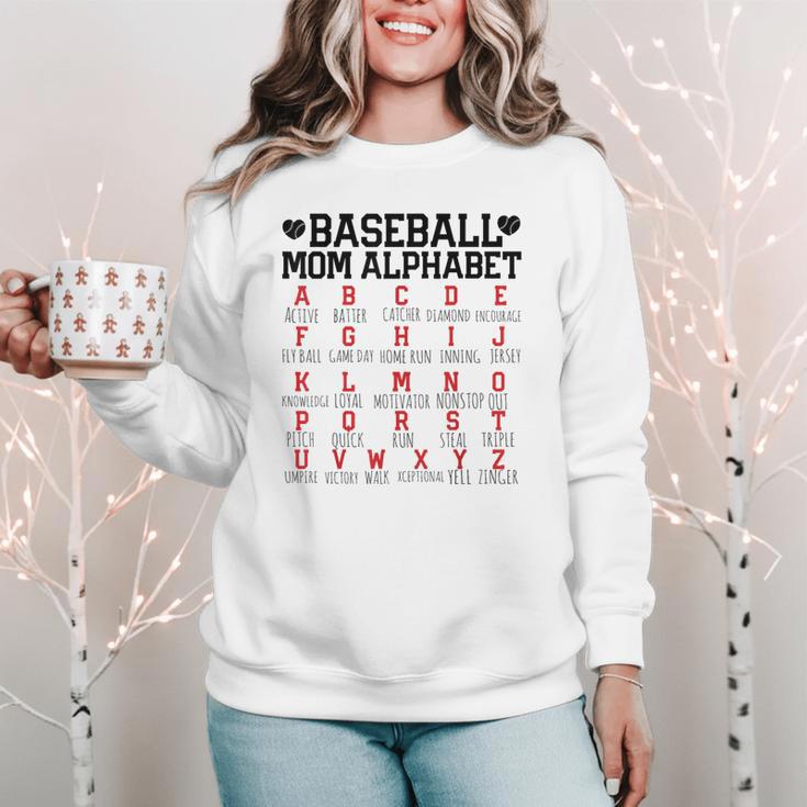 Baseball Mom Alphabet Women Crewneck Sweatshirt Baseball Mom Alphabet Women Crewneck Sweatshirt