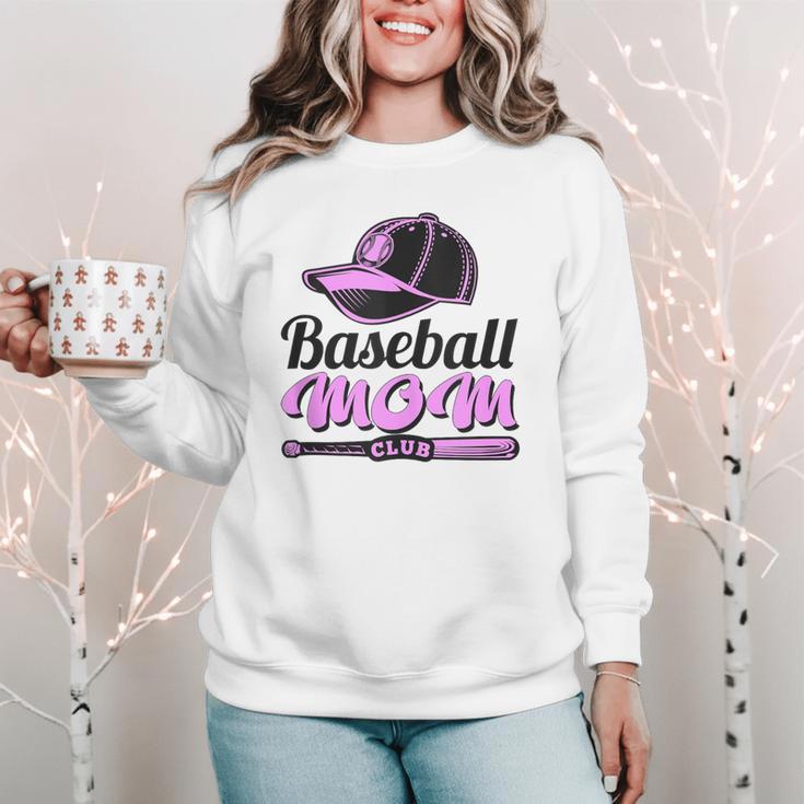 Baseball Mom Club Cool Women Crewneck Sweatshirt