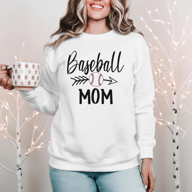 Baseball Mom Cute Arrow Father's Mother's Xmas Day Women Crewneck Sweatshirt Baseball Mom Cute Arrow Father's Mother's Xmas Day Women Crewneck Sweatshirt