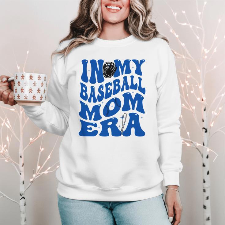 In My Baseball Mom Ear Blue Women Crewneck Sweatshirt In My Baseball Mom Ear Blue Women Crewneck Sweatshirt