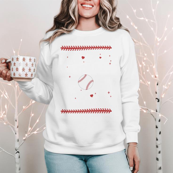 In My Baseball Mom Era Groovy Baseball Mom Team Mother's Day Women Crewneck Sweatshirt