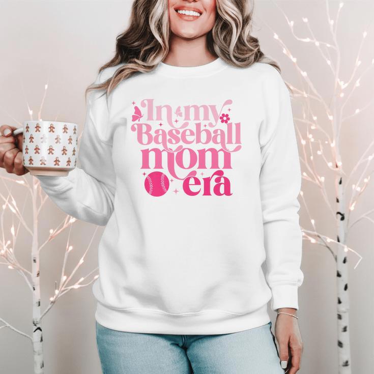 In My Baseball Mom Era Retro Mom Life Mother's Day 2024 Premium Women Crewneck Sweatshirt