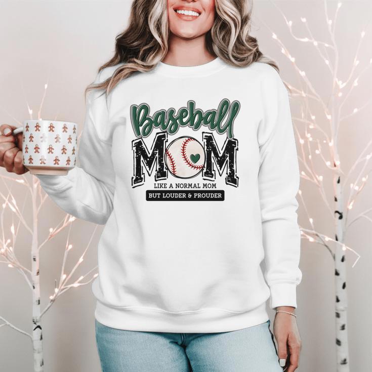 Baseball Mom Green Varsity Baseball Mama Cute Mother's Day Women Crewneck Sweatshirt Baseball Mom Green Varsity Baseball Mama Cute Mother's Day Women Crewneck Sweatshirt
