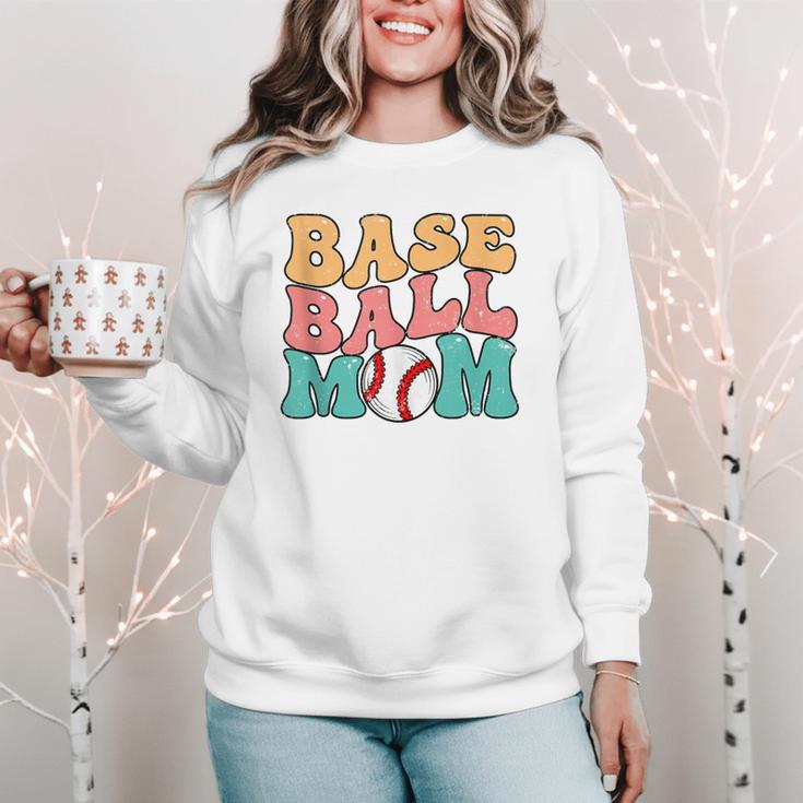 Baseball Mom Groovy Baseball Mom Women Crewneck Sweatshirt Baseball Mom Groovy Baseball Mom Women Crewneck Sweatshirt