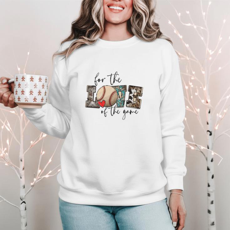 Baseball Mom Leopard For The Love Of The Game Bleached Women Women Crewneck Sweatshirt Baseball Mom Leopard For The Love Of The Game Bleached Women Women Crewneck Sweatshirt