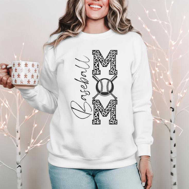 Baseball Mom Leopard Women Crewneck Sweatshirt Baseball Mom Leopard Women Crewneck Sweatshirt