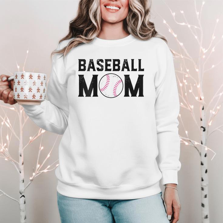 Baseball Mom Mommy Mama Mother's Day Women Retro Ball Sports Women Crewneck Sweatshirt