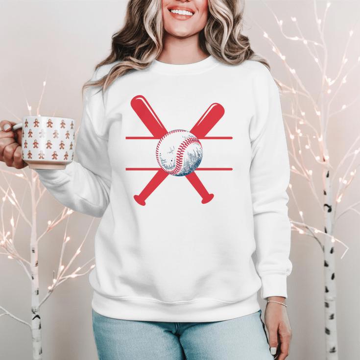 Baseball Mom Red Women Crewneck Sweatshirt Baseball Mom Red Women Crewneck Sweatshirt