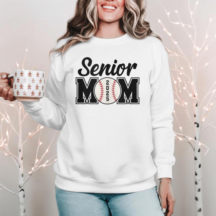Baseball Mom Senior 2025 Mama Baseball Players High School Women Crewneck Sweatshirt