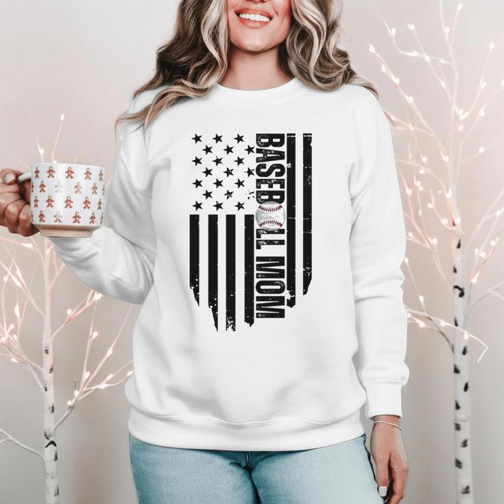 Baseball Mom USA Flag Baseball Mama Day Vibes Mama Women Crewneck Sweatshirt Baseball Mom USA Flag Baseball Mama Day Vibes Mama Women Crewneck Sweatshirt