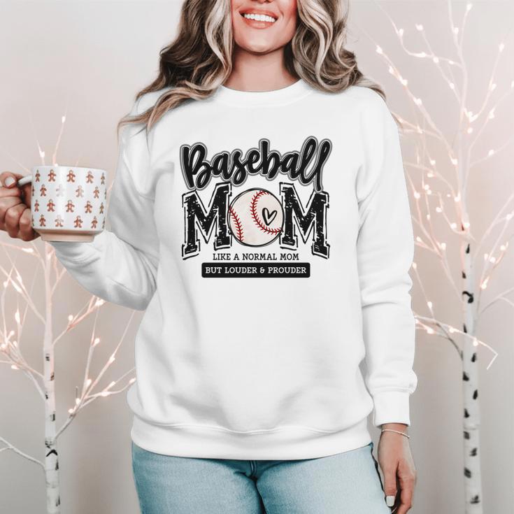 Baseball Mom Varsity Baseball Mama Cute Mother's Day Women Crewneck Sweatshirt Baseball Mom Varsity Baseball Mama Cute Mother's Day Women Crewneck Sweatshirt