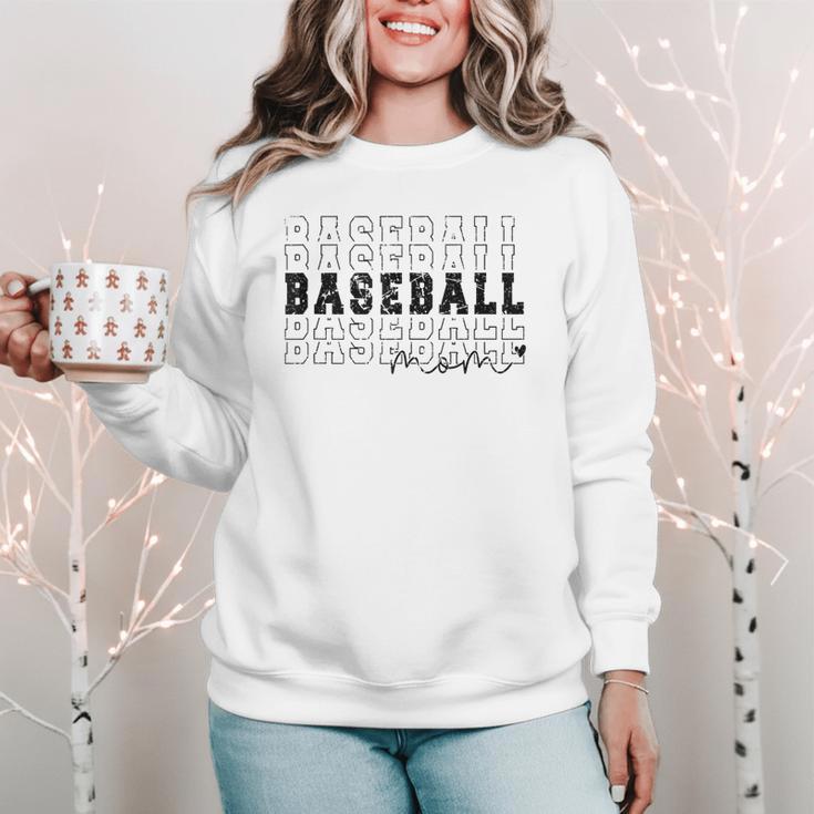 Baseball Mom Vintage Sporty Humor Women Crewneck Sweatshirt