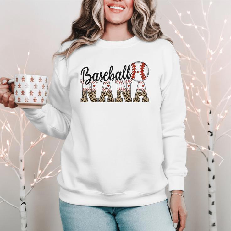 Baseball Nana Women BallPark Nana Baseball Mom Mother's Day Women Crewneck Sweatshirt