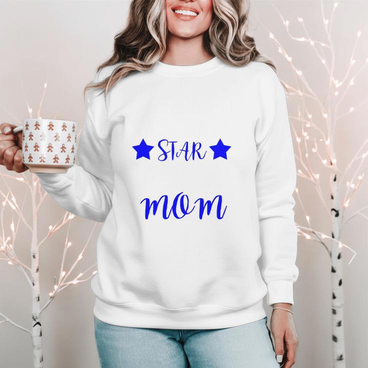 BASEBALL STAR MOM Sporty Design For Proud Baseball Moms Women Crewneck Sweatshirt