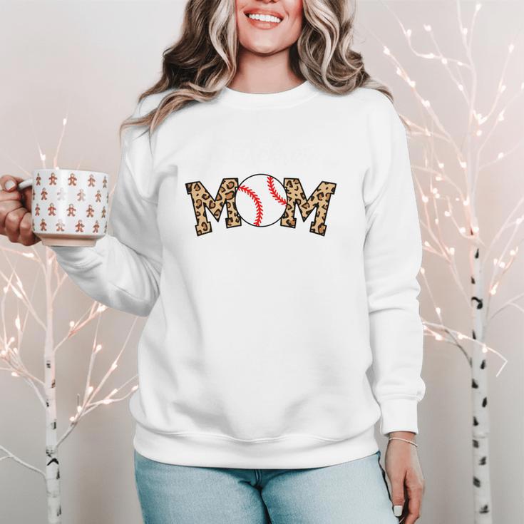 Catcher Mom Baseball Mom Leopard Game Day Women Crewneck Sweatshirt Catcher Mom Baseball Mom Leopard Game Day Women Crewneck Sweatshirt