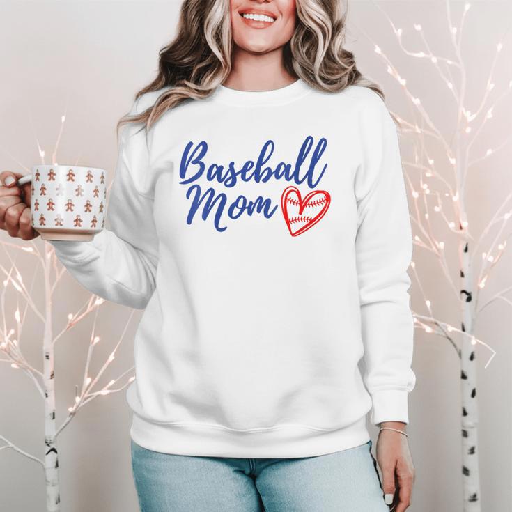 Cute Baseball Mom Heart Matching Mama Mother's Day Women's Women Crewneck Sweatshirt Cute Baseball Mom Heart Matching Mama Mother's Day Women's Women Crewneck Sweatshirt