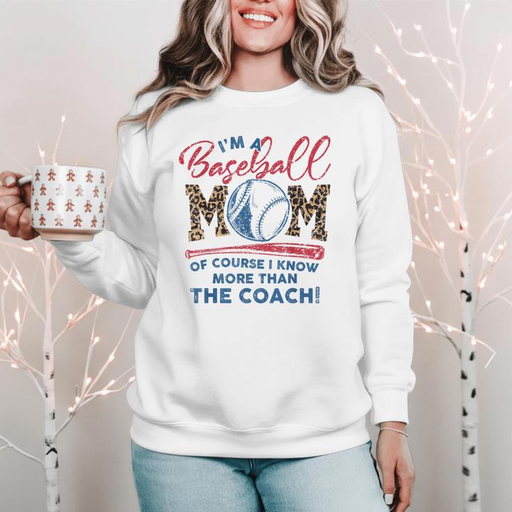 I’m A Baseball Mom Of Course I Know More Than The Coach Women Crewneck Sweatshirt I’m A Baseball Mom Of Course I Know More Than The Coach Women Crewneck Sweatshirt