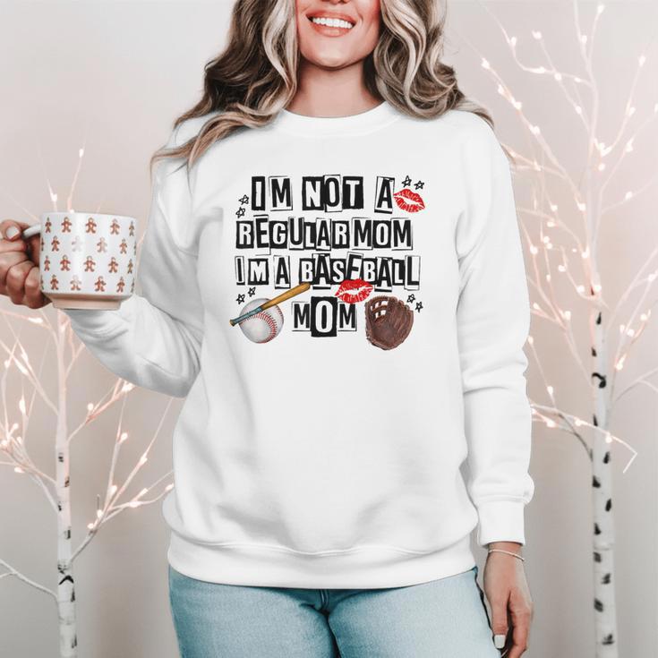 I'm Not A Regular Mom I'm A Baseball Mom Mother's Day Women Crewneck Sweatshirt I'm Not A Regular Mom I'm A Baseball Mom Mother's Day Women Crewneck Sweatshirt