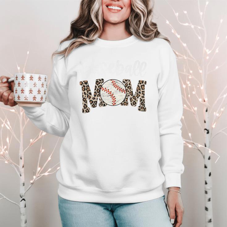 Leopard Baseball Mom Baseball Mama Retro Cute Mother's Day Premium Women Crewneck Sweatshirt Leopard Baseball Mom Baseball Mama Retro Cute Mother's Day Premium Women Crewneck Sweatshirt