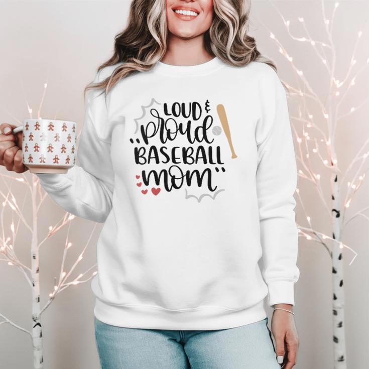 Loud & Proud Baseball Mom Women Crewneck Sweatshirt Loud & Proud Baseball Mom Women Crewneck Sweatshirt