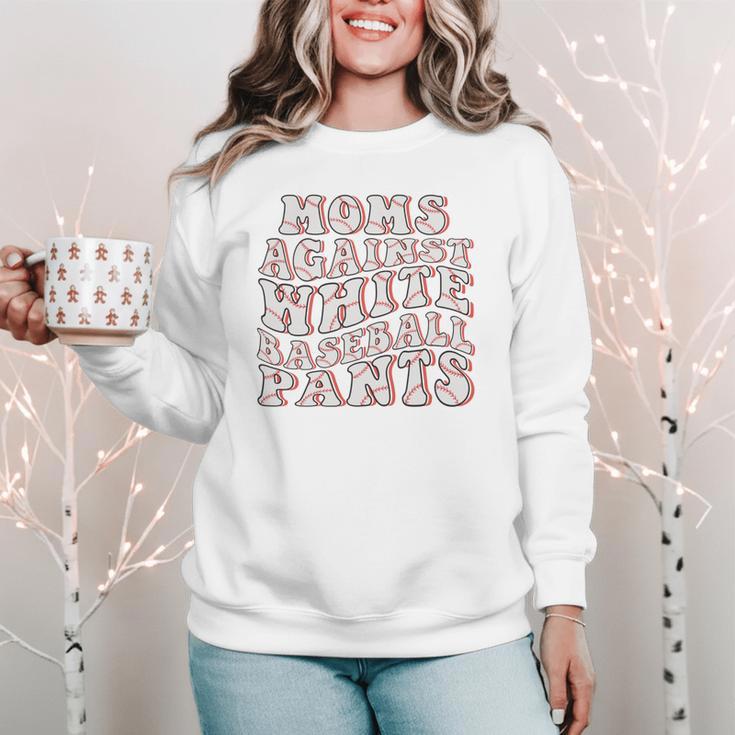 Mom Against Baseball Pants Baseball Mom Women Crewneck Sweatshirt Mom Against Baseball Pants Baseball Mom Women Crewneck Sweatshirt