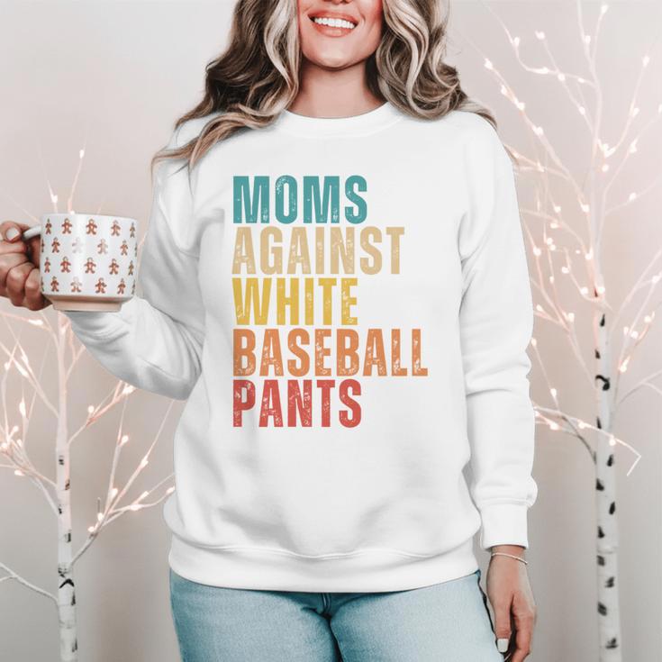 Moms Against Baseball Pants Baseball Mom Retro Women Crewneck Sweatshirt Moms Against Baseball Pants Baseball Mom Retro Women Crewneck Sweatshirt